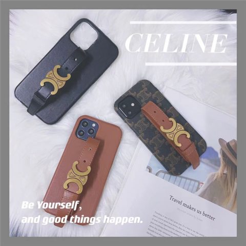 ベルト付き iphone16/15pro maxケース セリーヌパロディ アイフォン14pro/14pro max スマホカバー celine 携帯ケース iphone13 人気 女子 韓国 iphone13pro/12promax かばー シンプル おすすめ